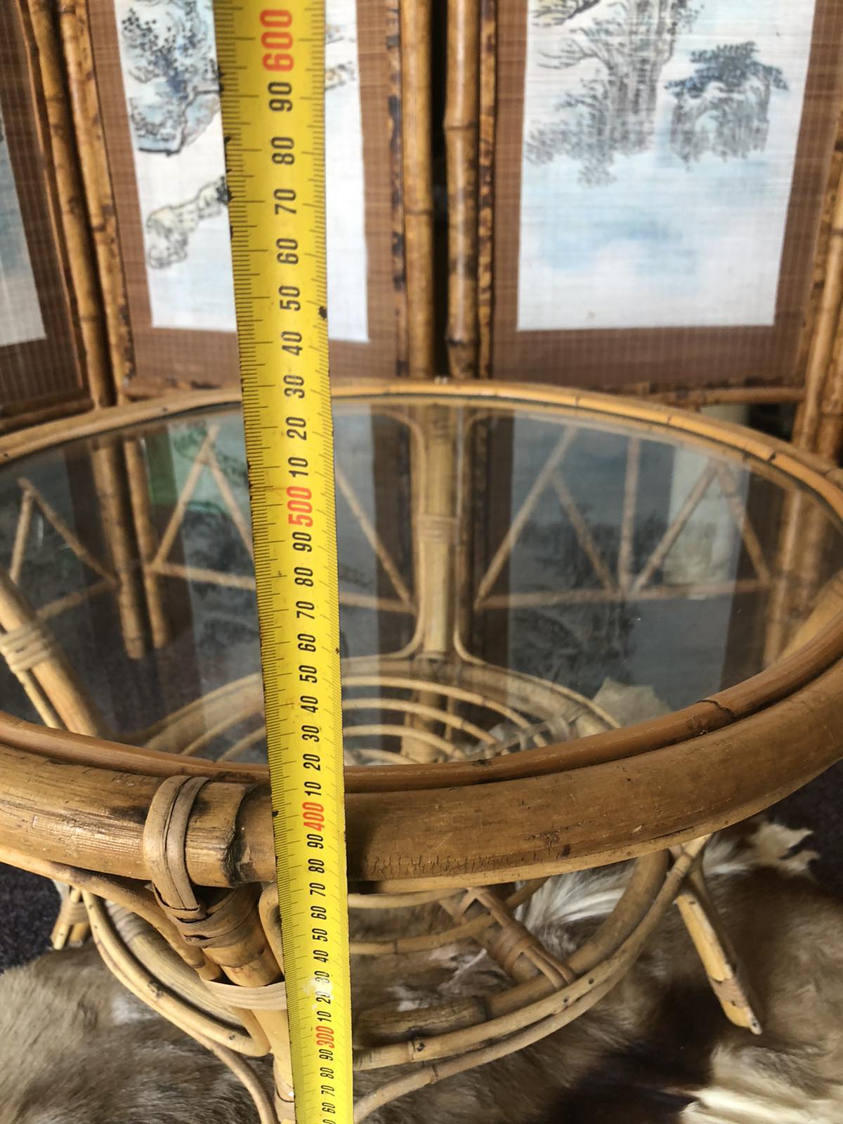 Vintage cane side table