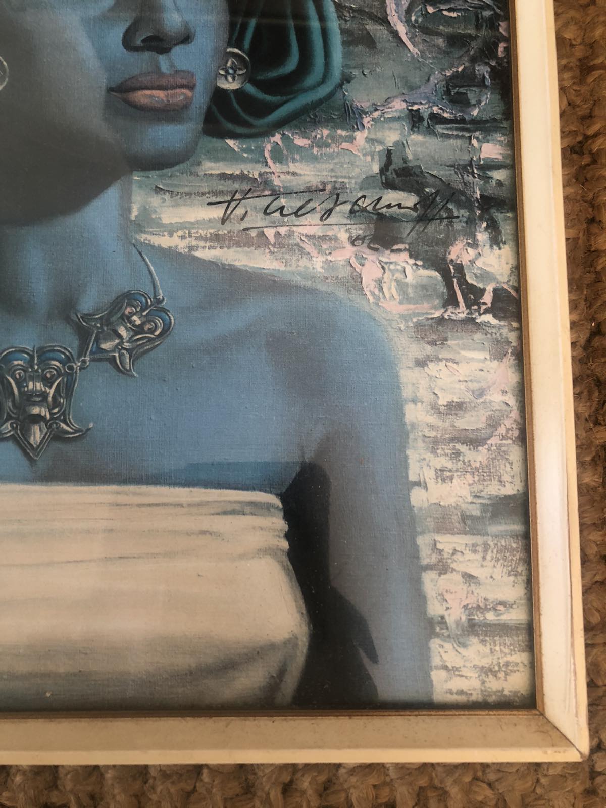 Balinese lady hand signed print