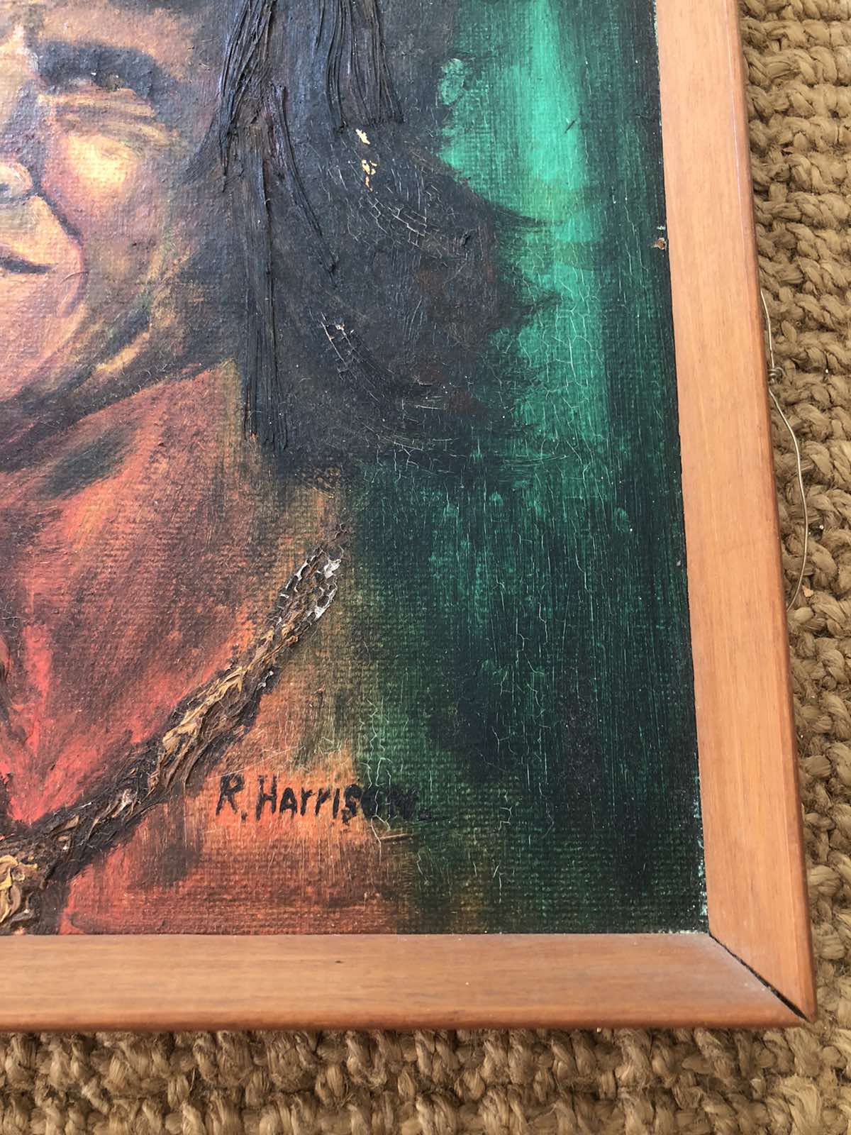 Lovely pair of oil paintings of indigenous subjects