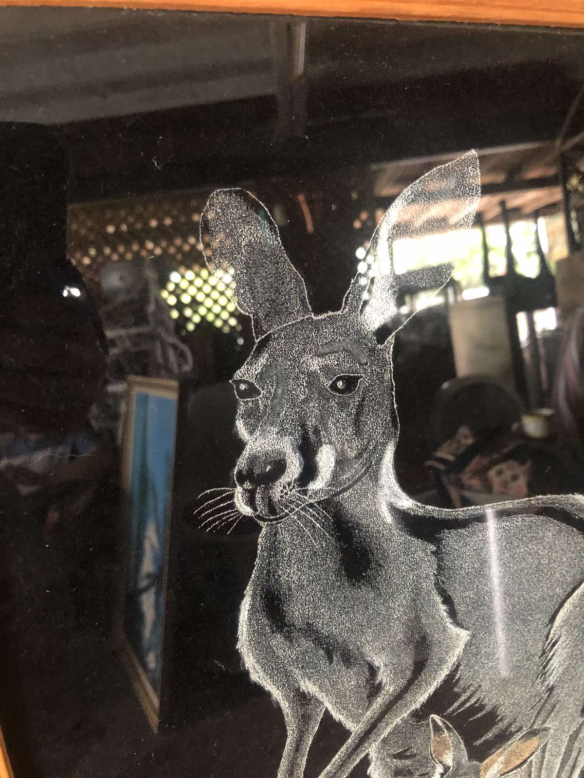 velvet picture of kangaroo