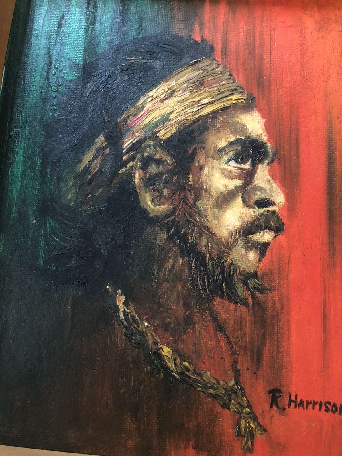 Lovely pair of oil paintings of indigenous subjects