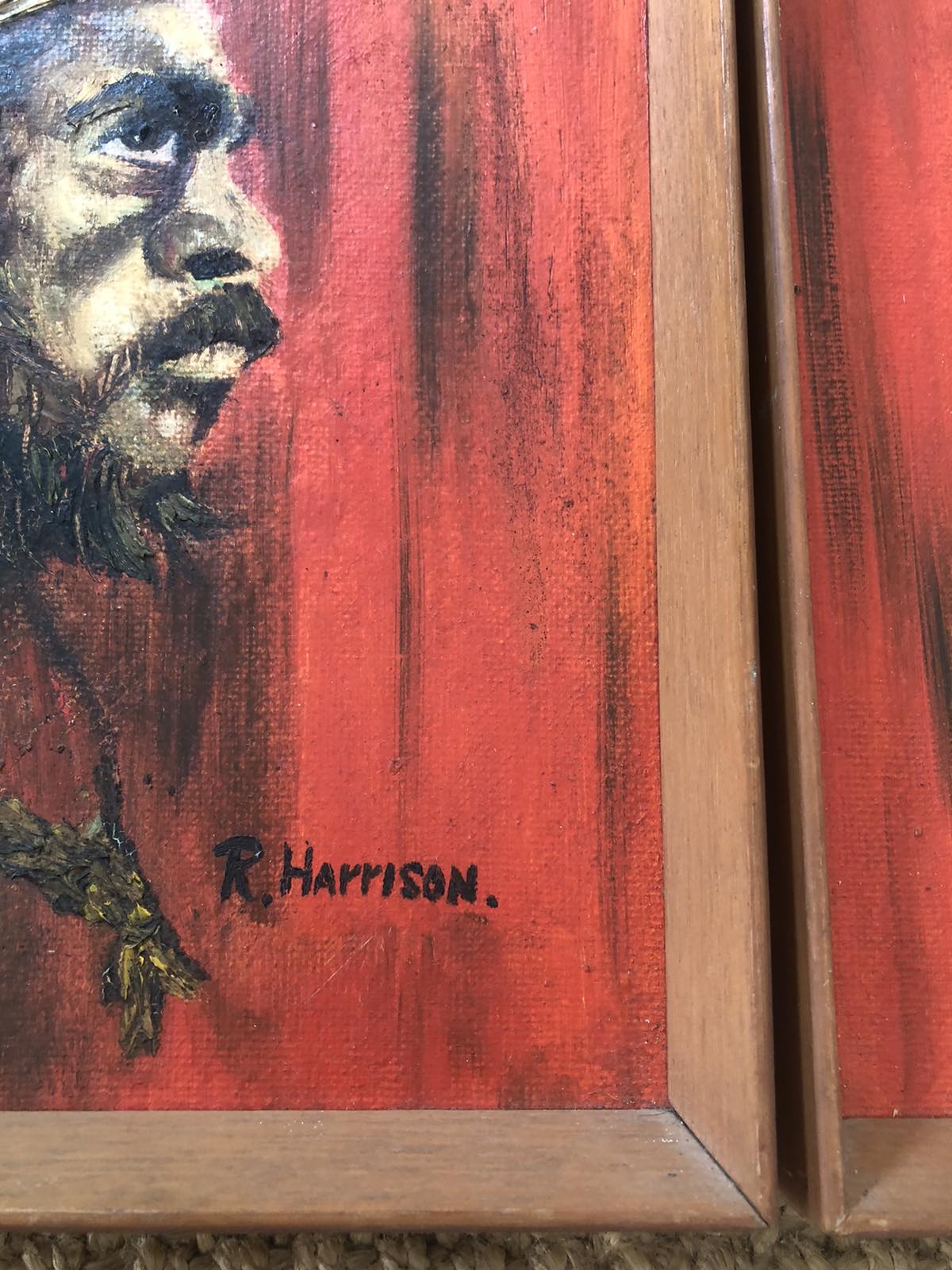 Lovely pair of oil paintings of indigenous subjects