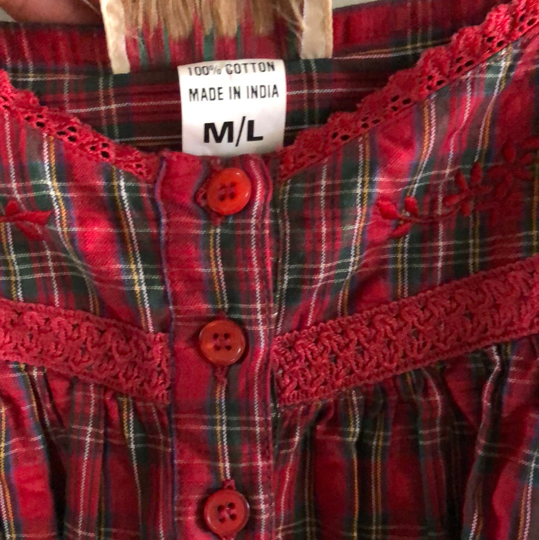 Ladies vintage 1980’s tartan dress 10/12