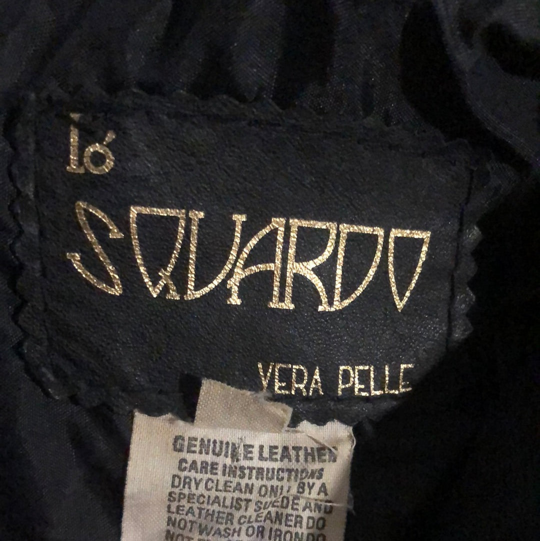 Ladies leather 80’s mini dress 6/8