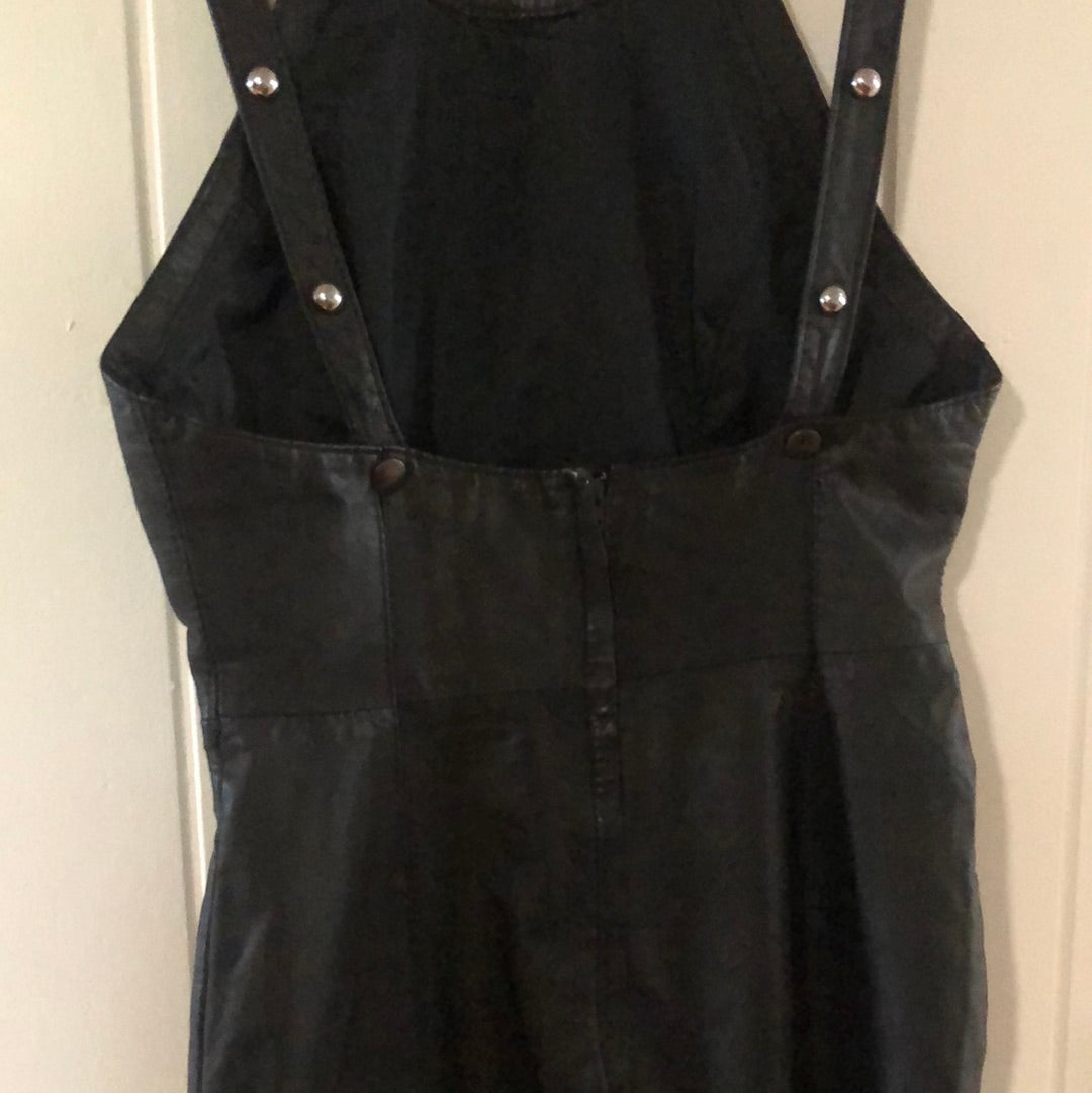 Ladies leather 80’s mini dress 6/8