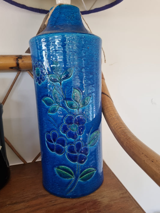 Bitossi lamp base rimini blue flowers