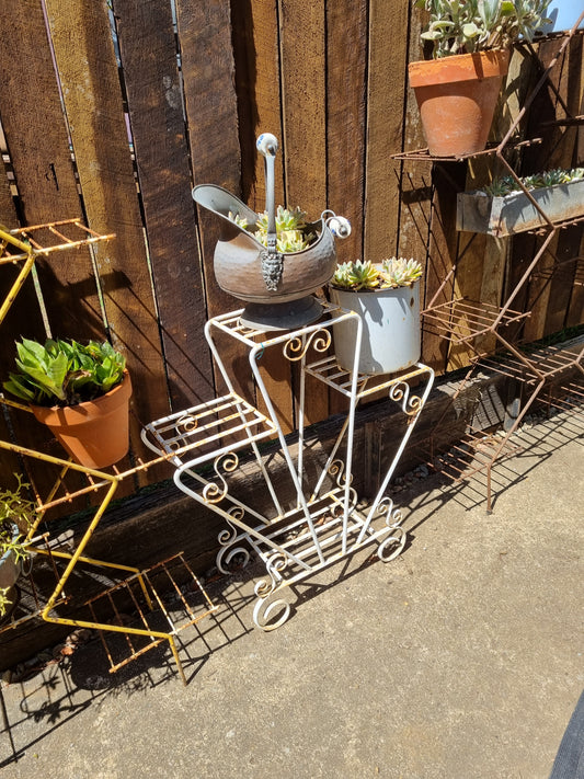 Rustic garden plant stand