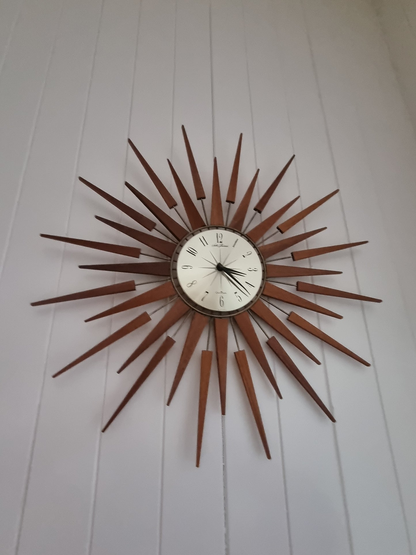 Seth Thomas 69cm Teak Starburst Clock