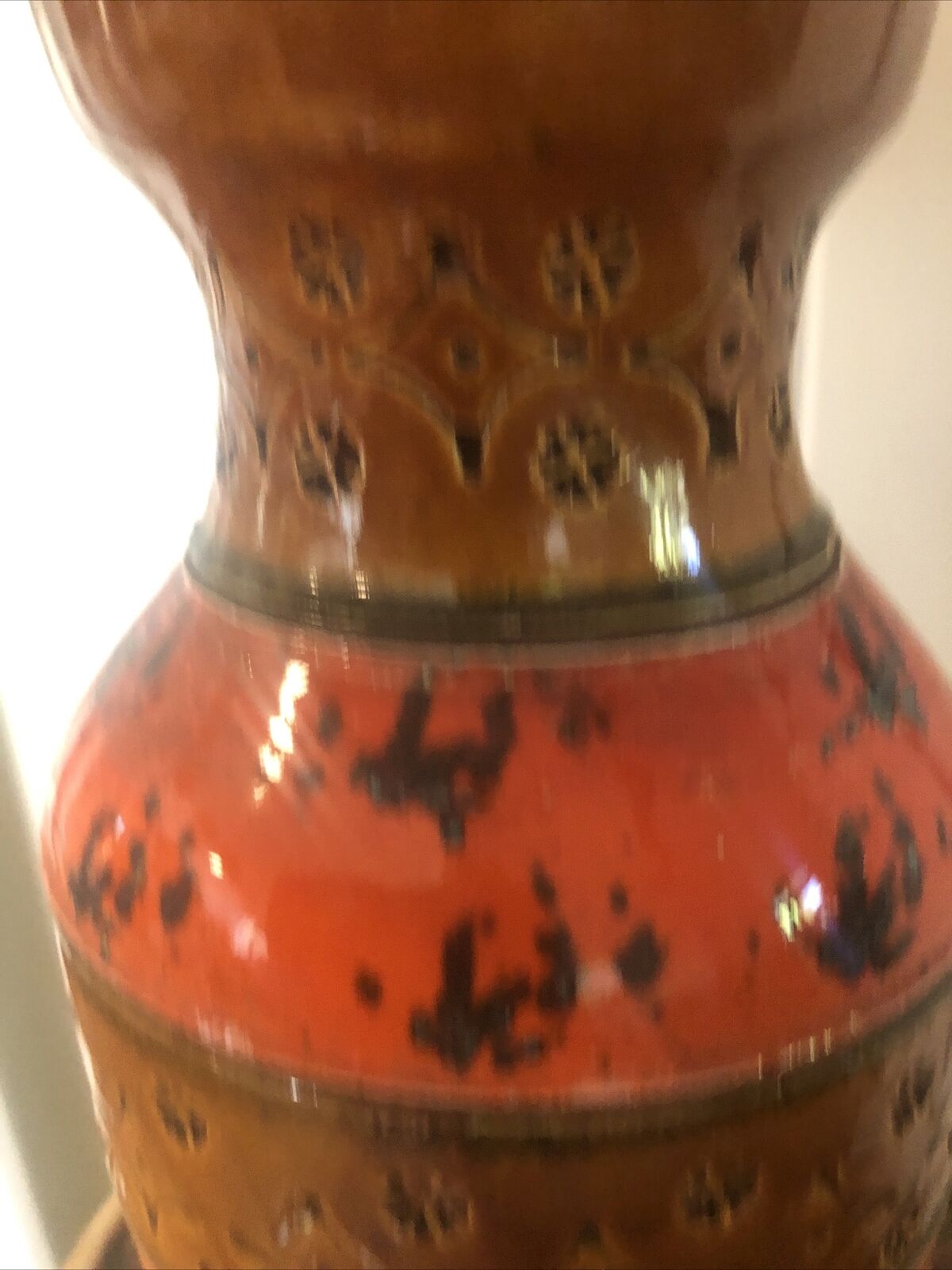 Italian Lamp Light Vintage Pottery