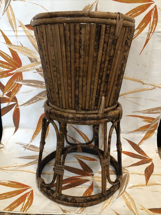 Vintage Plant Stand Tiger Cane