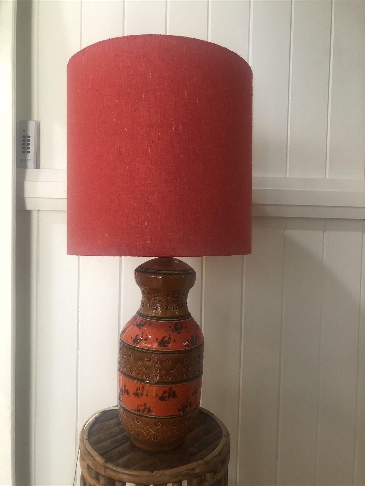 Italian Lamp Light Vintage Pottery