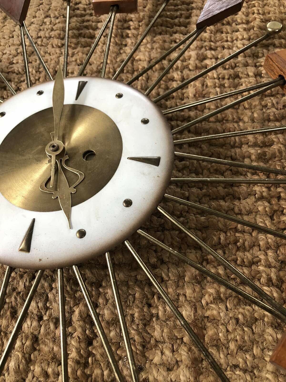 Mid century Starburst Vintage Clock