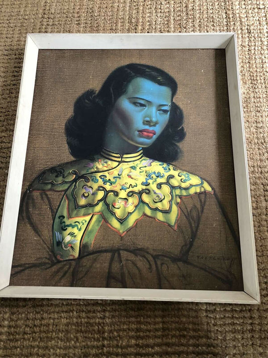 tretchikoff print Chinese Girl Vintage Lady