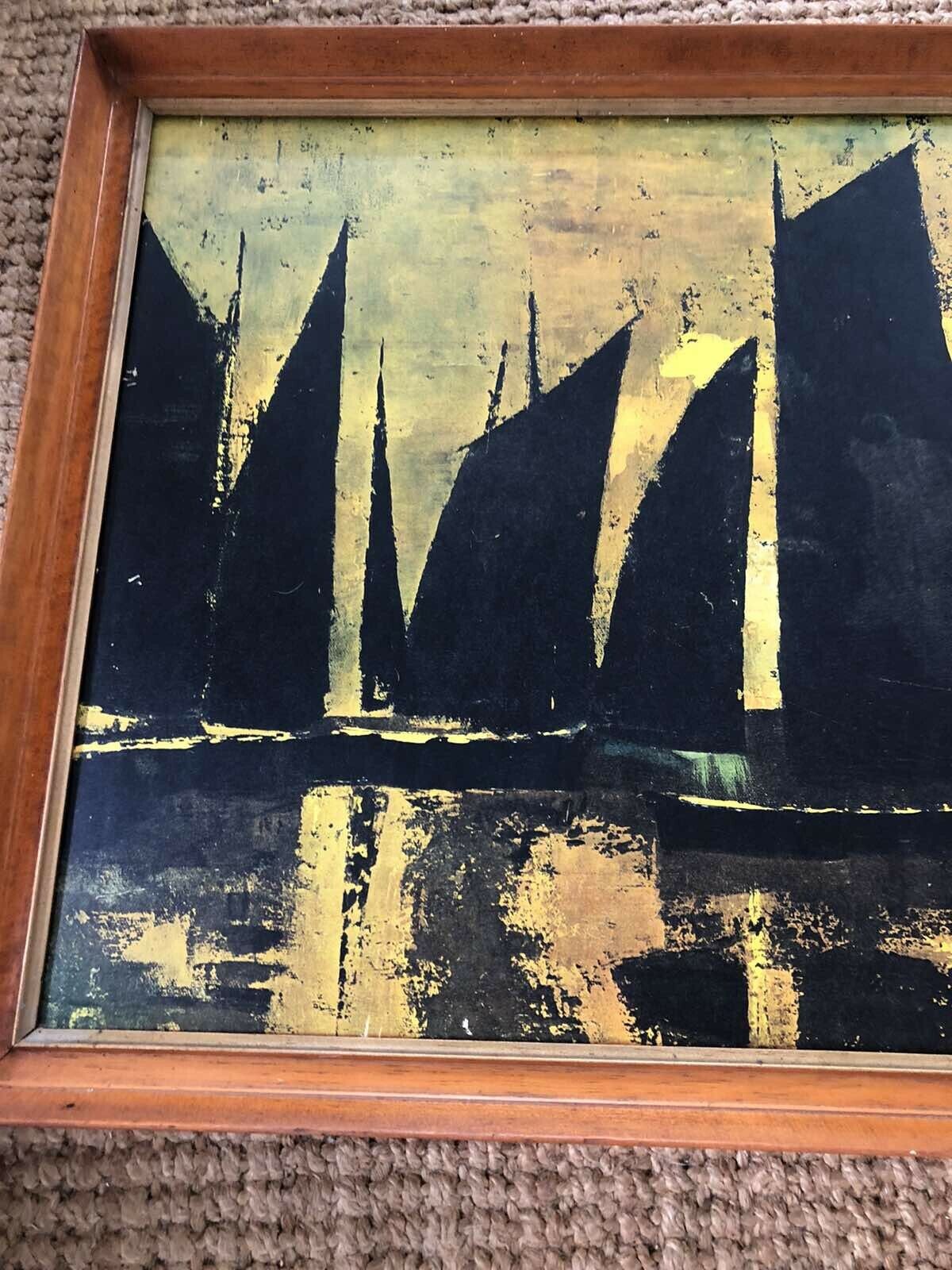 Rutledge Sails At Sunset Print Vintage Mid Century