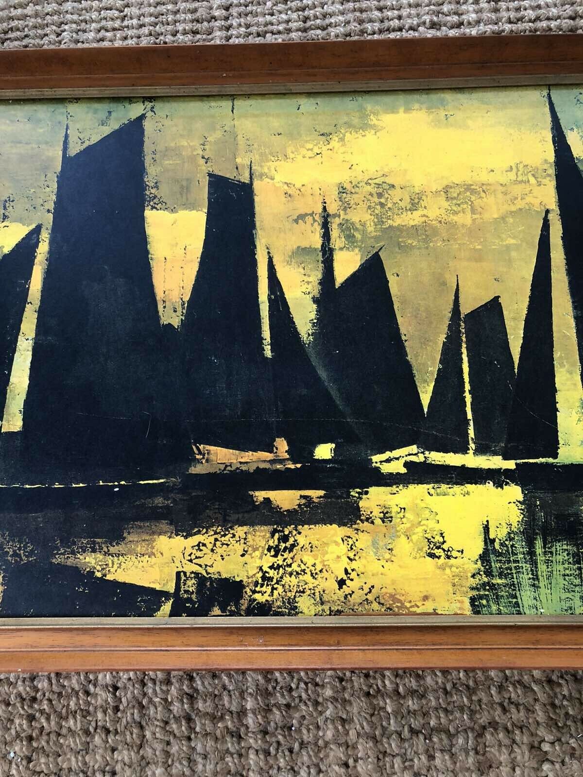 Rutledge Sails At Sunset Print Vintage Mid Century