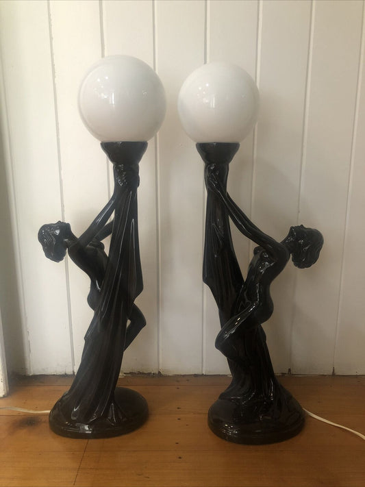Vintage Italian Ceramic 1980’s Lamp Diana Lamp Panther Lamp