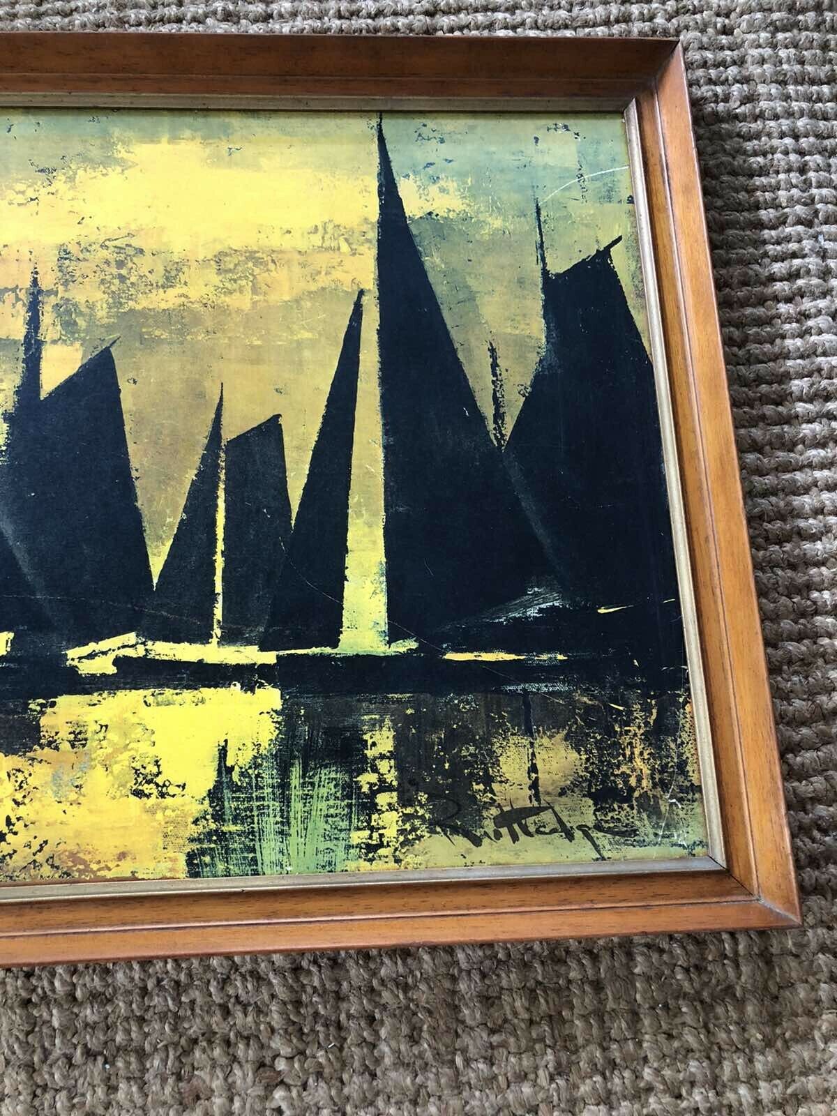 Rutledge Sails At Sunset Print Vintage Mid Century