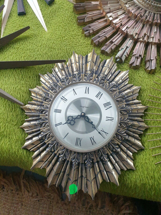 Vintage sunburst clock Seth Thomas