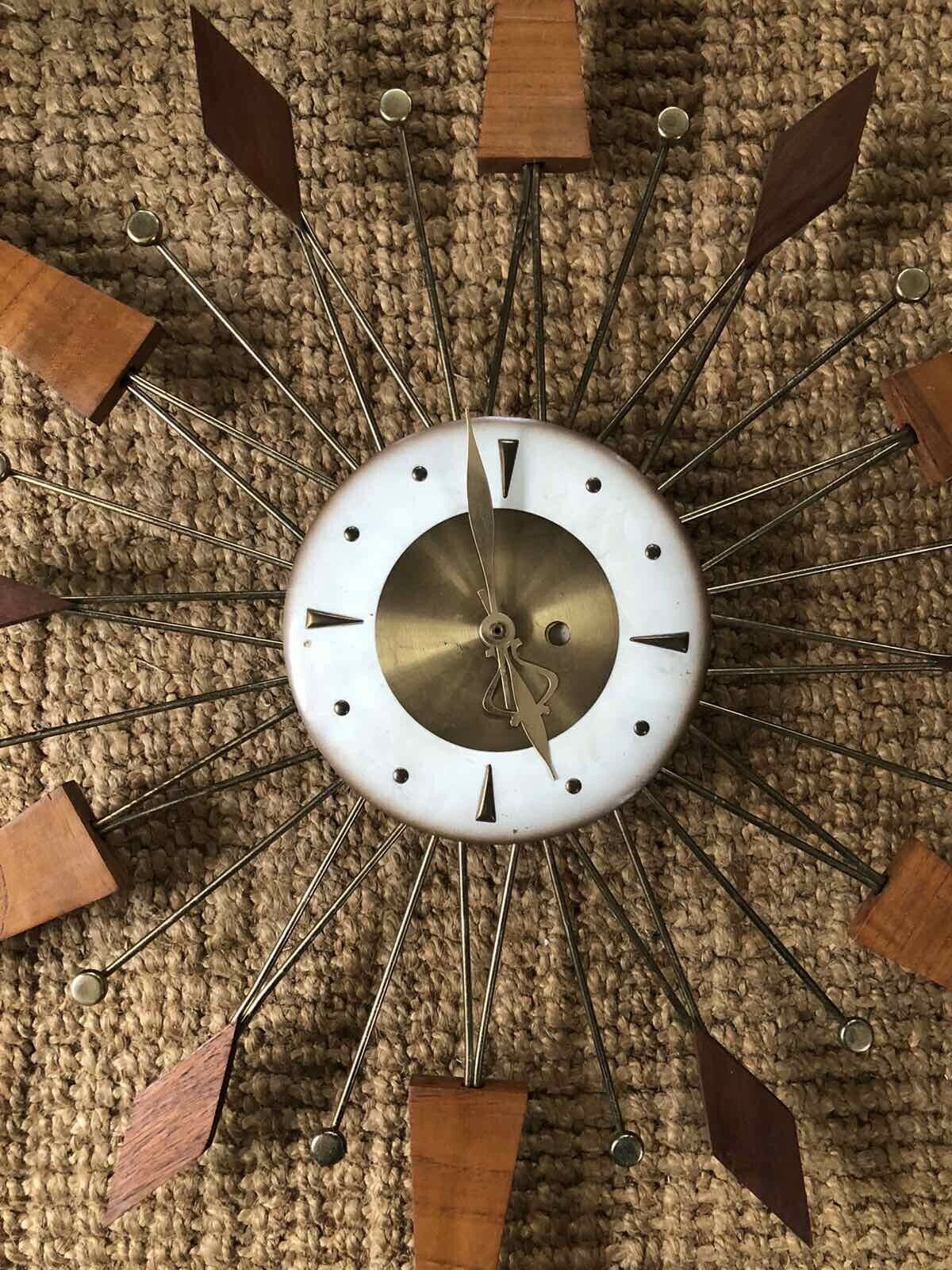 Mid century Starburst Vintage Clock