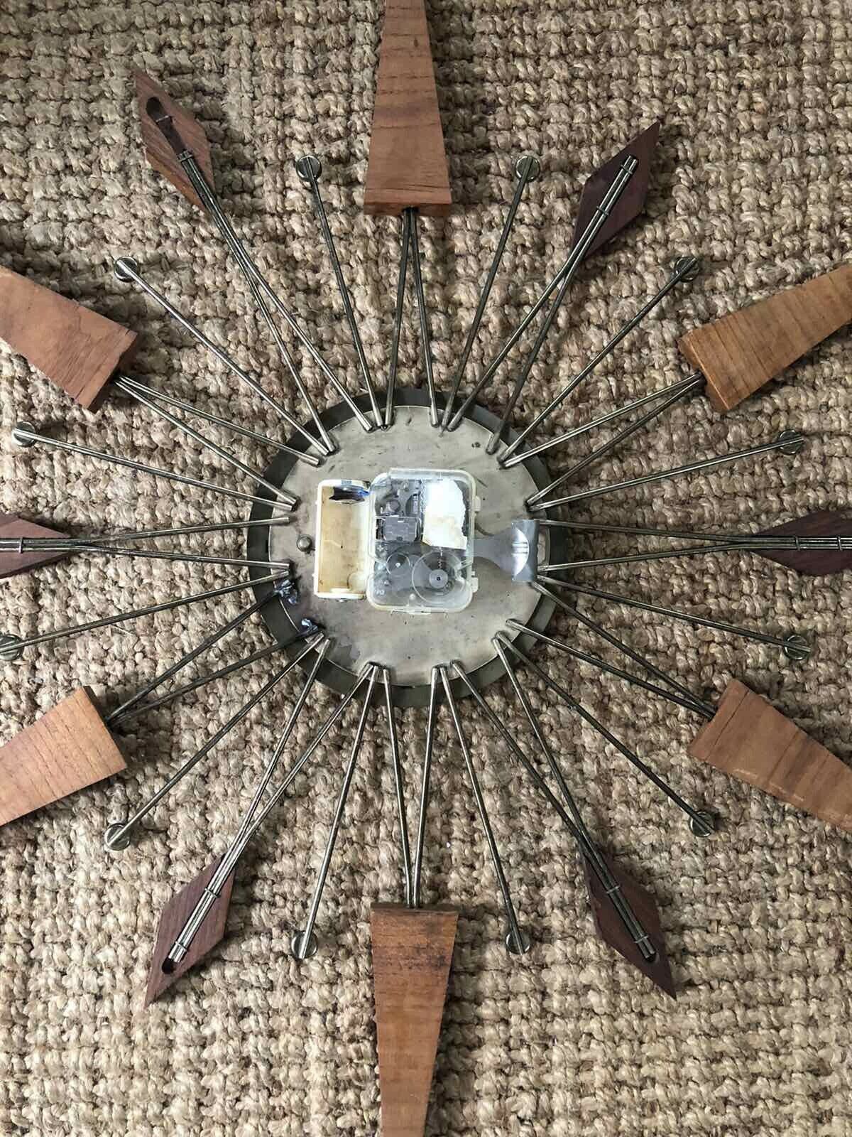 Mid century Starburst Vintage Clock