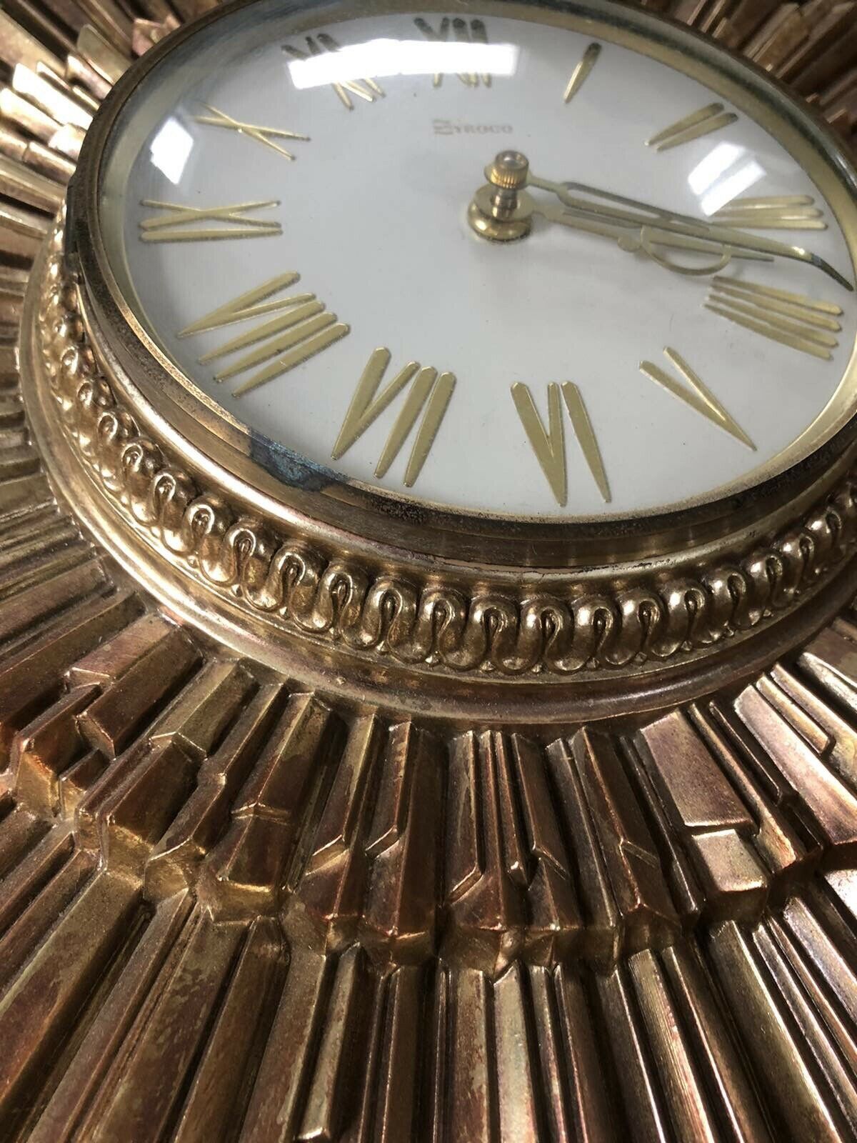 Large Syroco Sunburst Clock