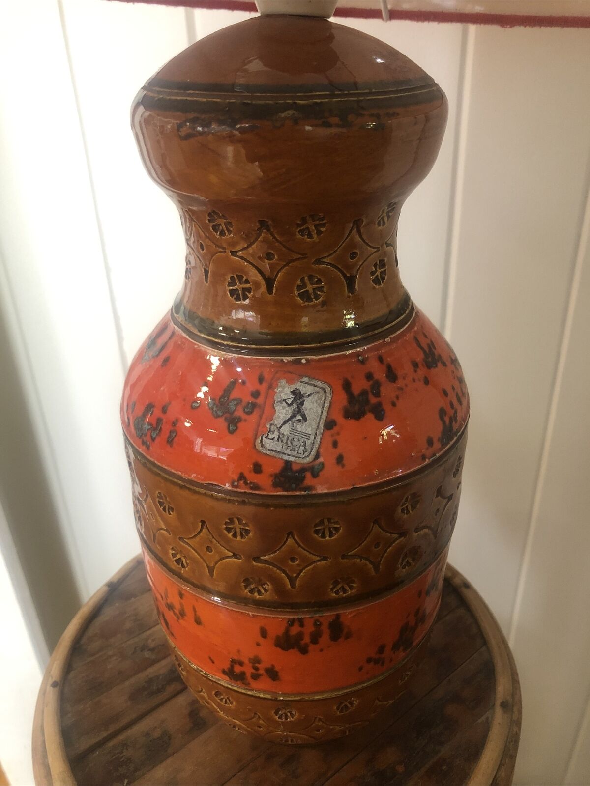 Italian Lamp Light Vintage Pottery