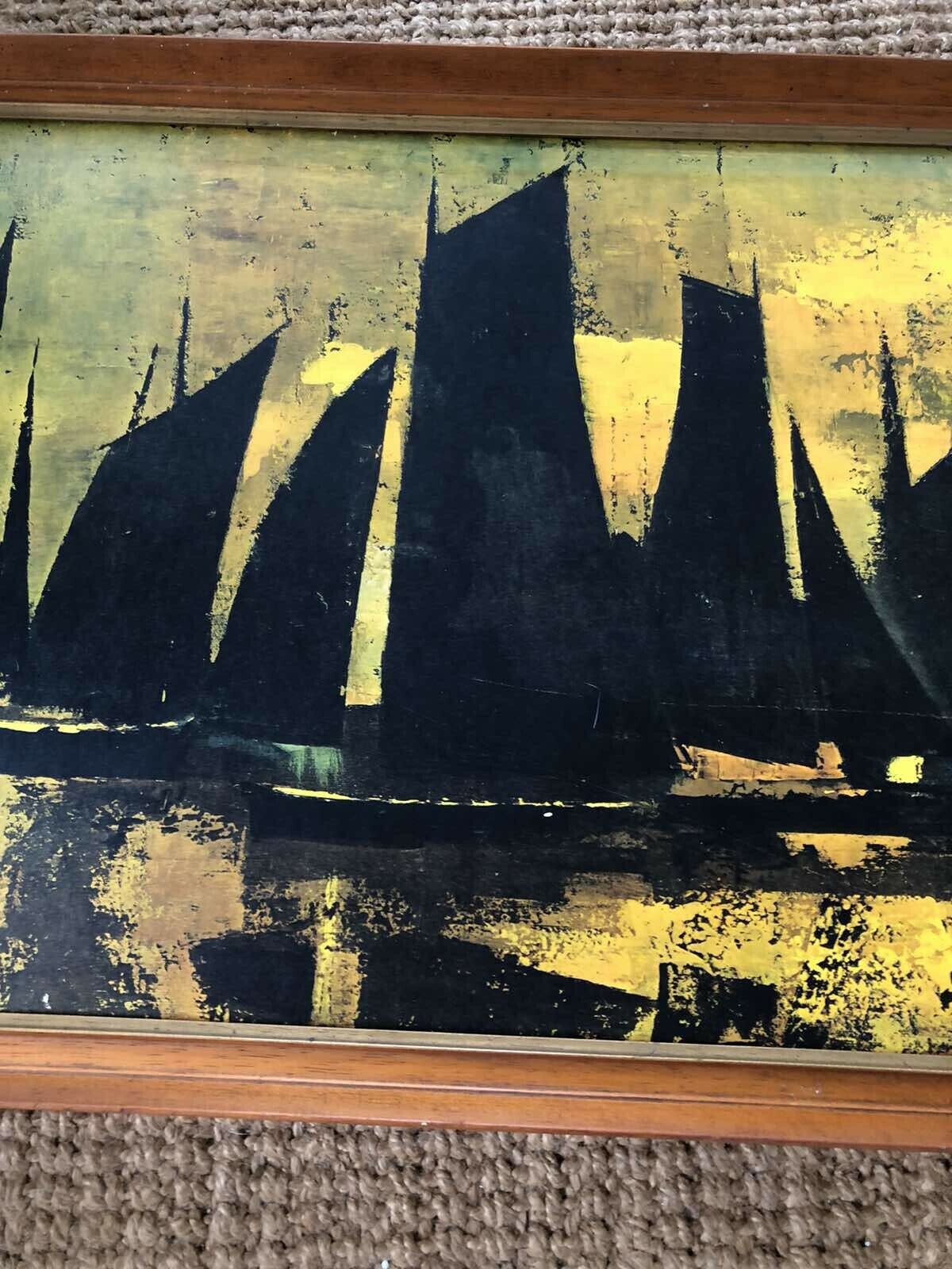 Rutledge Sails At Sunset Print Vintage Mid Century