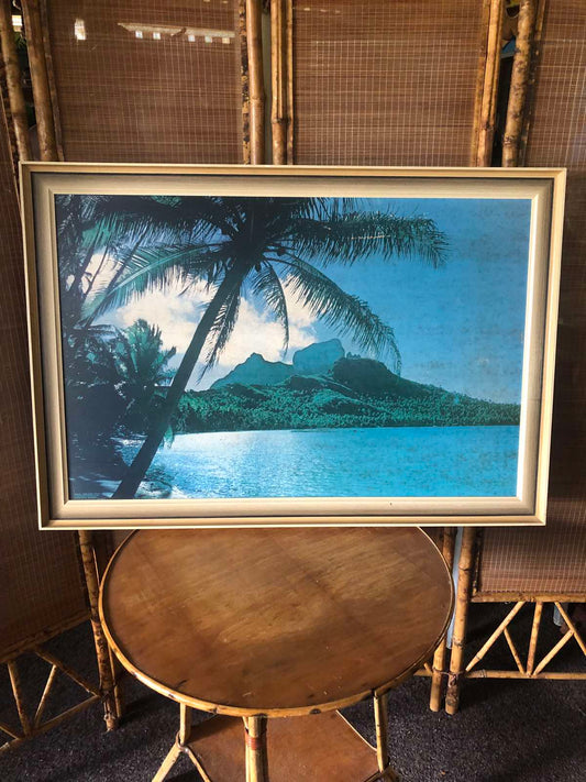 vintage tropical print from travel agency