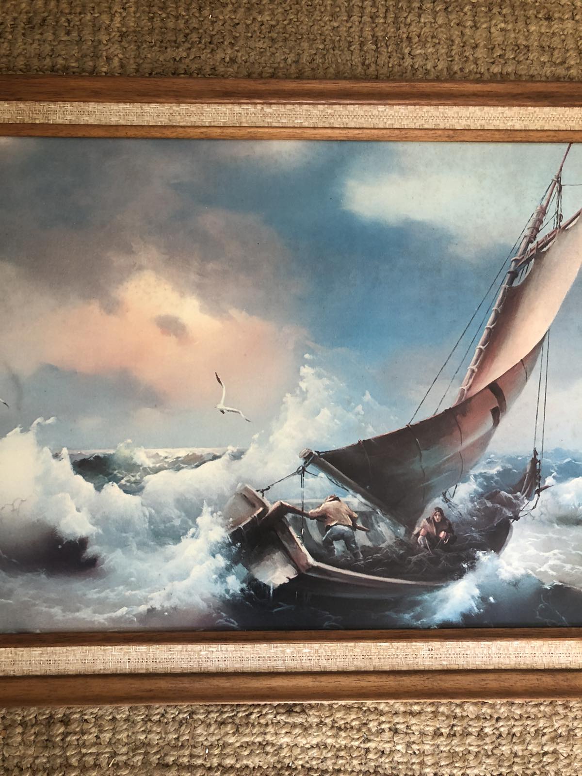 Seascape vintage print