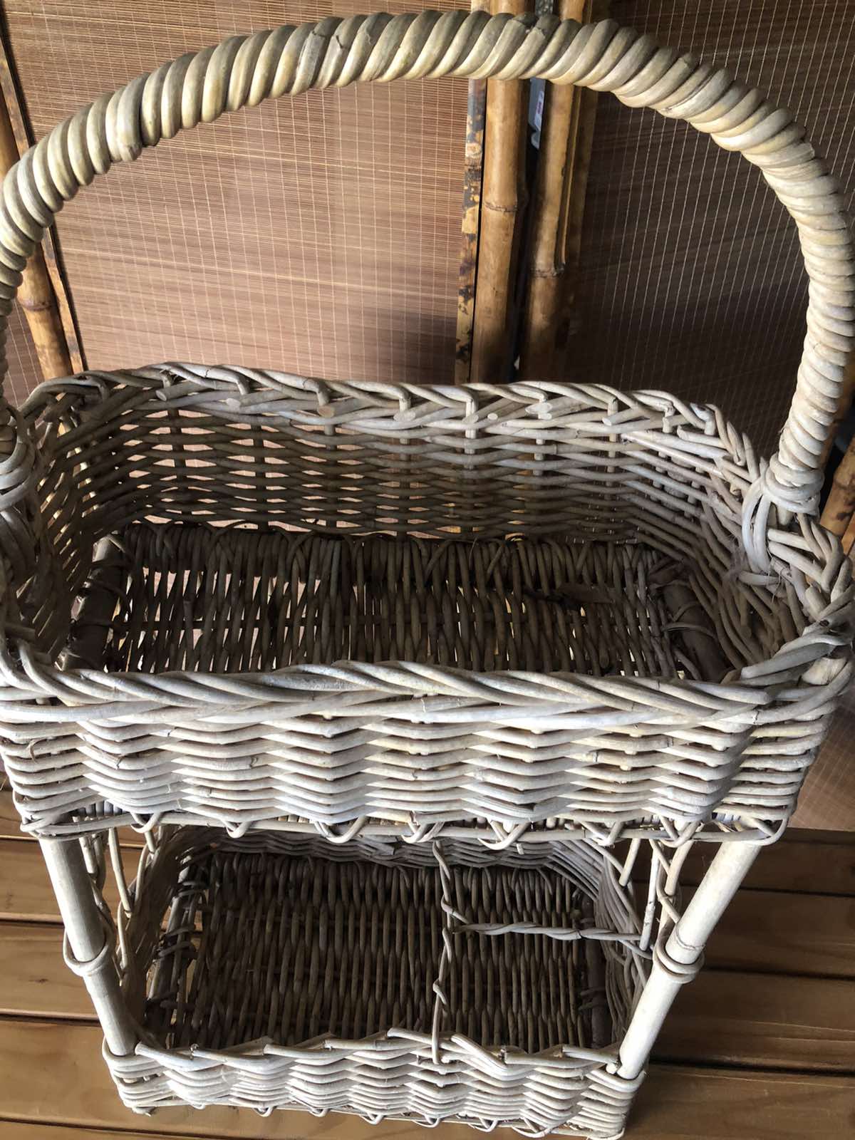 Boho basket drinks/picnic/veg rack/plant