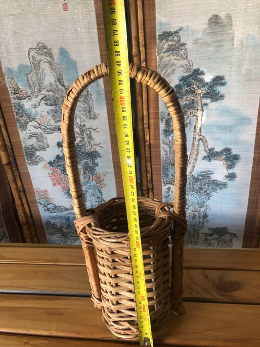 Vintage cane wine bottle holder