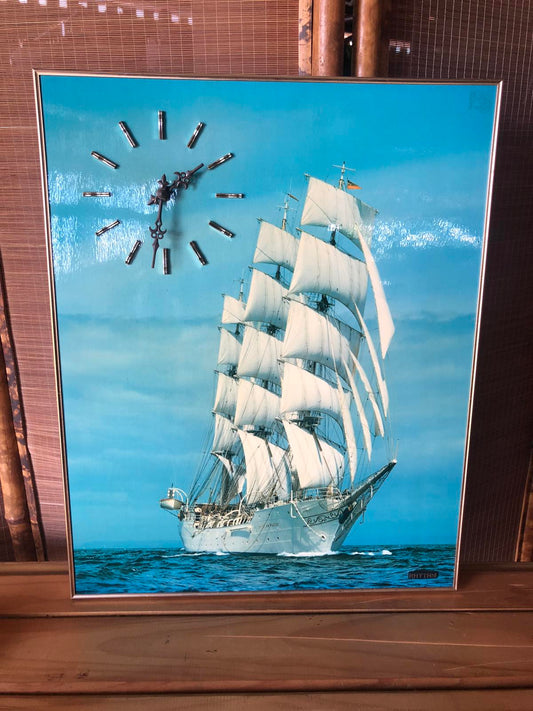 Mid century ship clock print