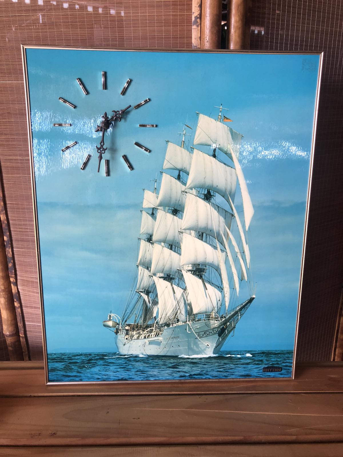 Mid century ship clock print