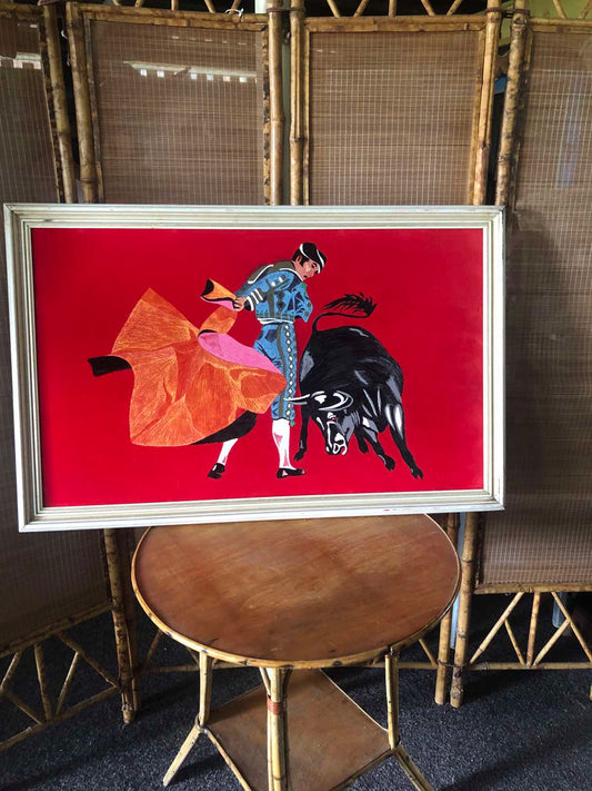 large matador painting on velvet