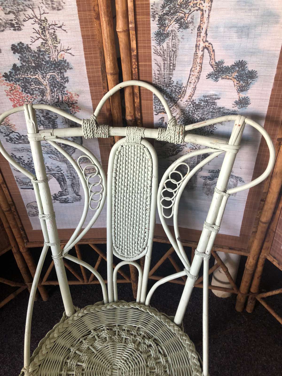Vintage cane nursing chair