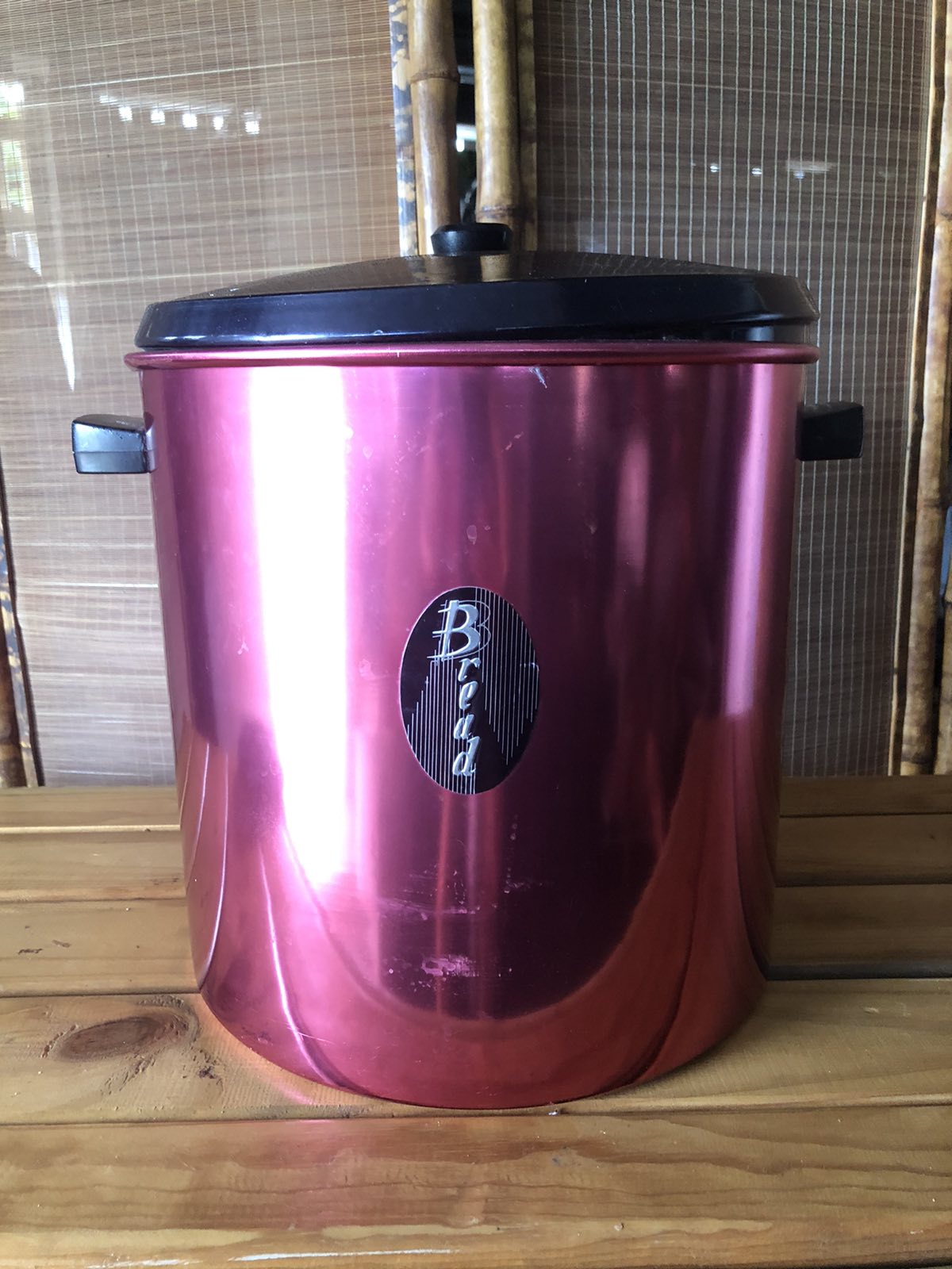 Anodised bread bin vintage kitchenalia