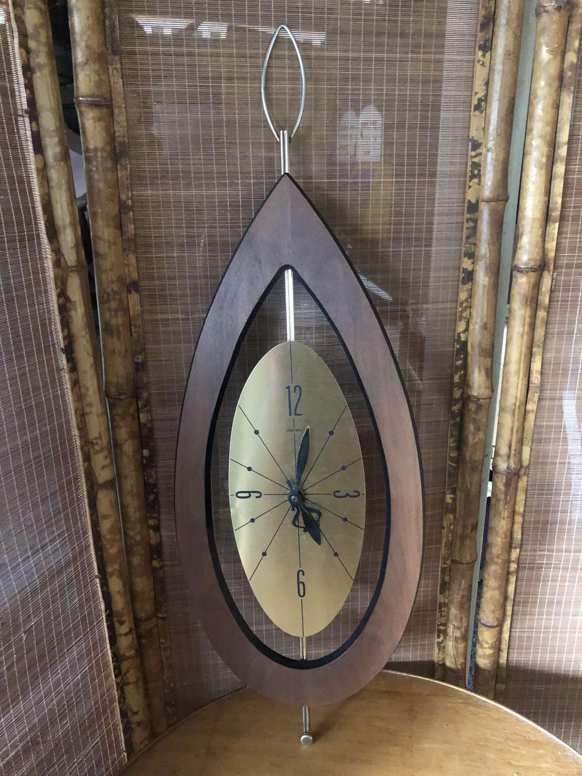 mid century welby wall clock