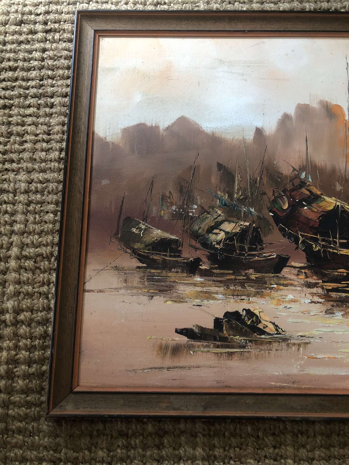 Oil painting mid century style
