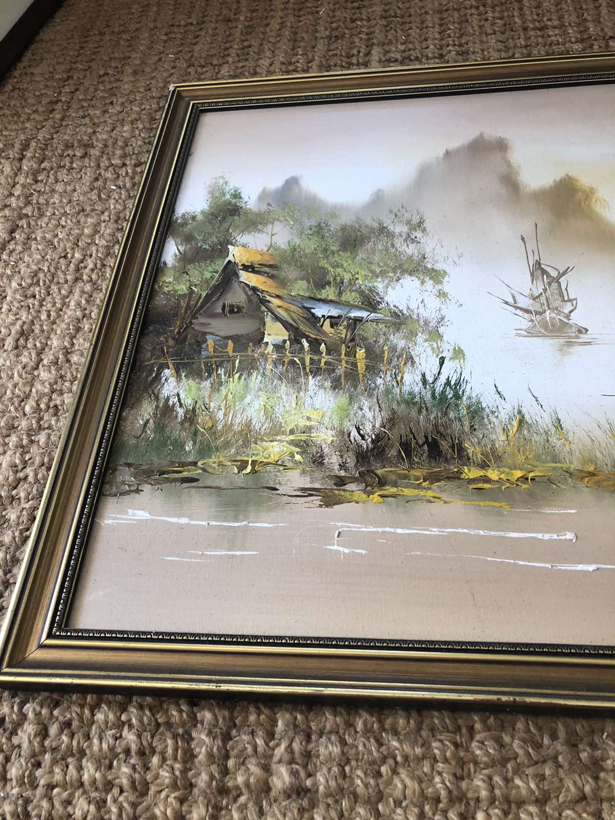 Asian seascape original oil painting