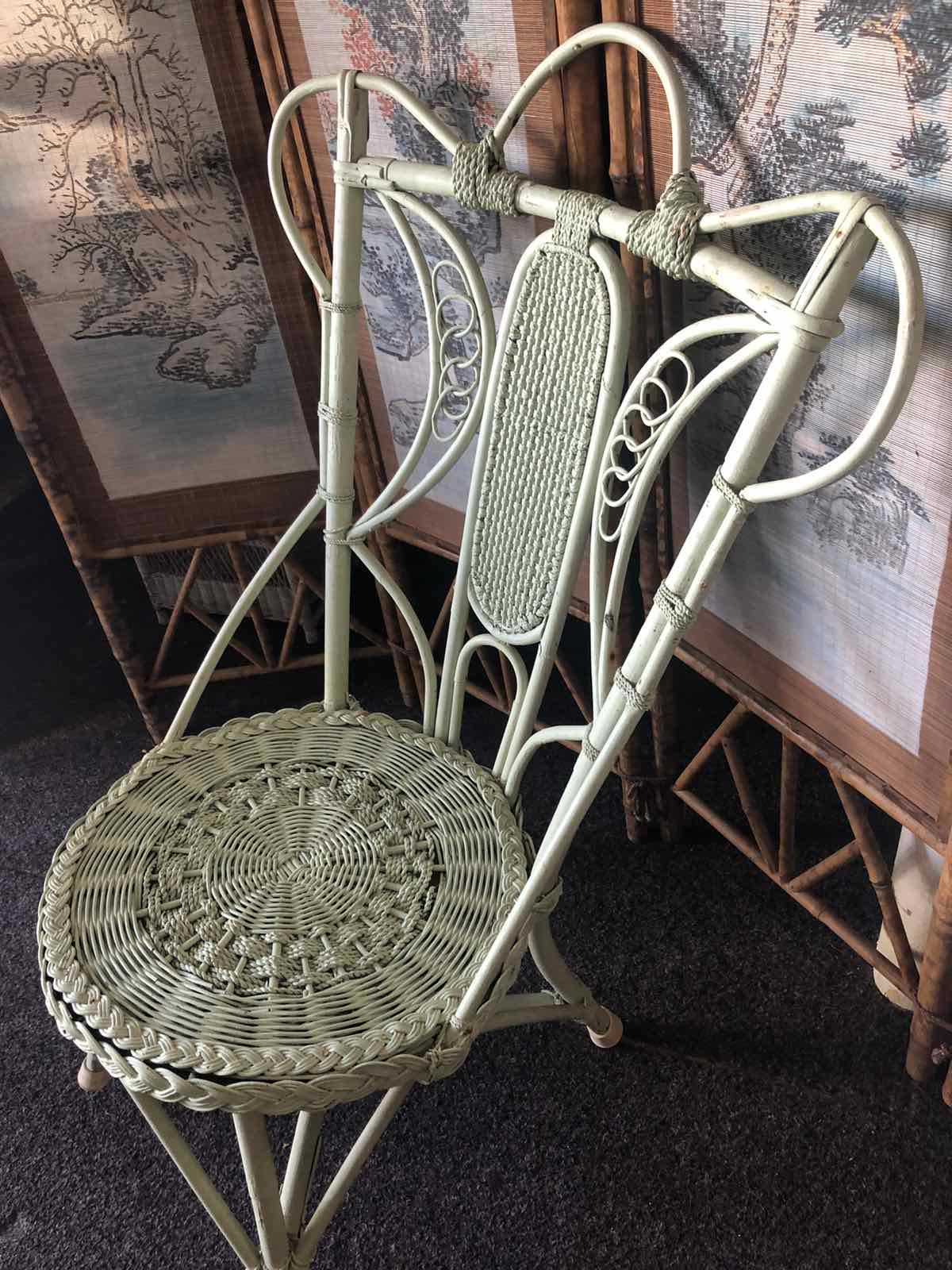 Vintage cane nursing chair