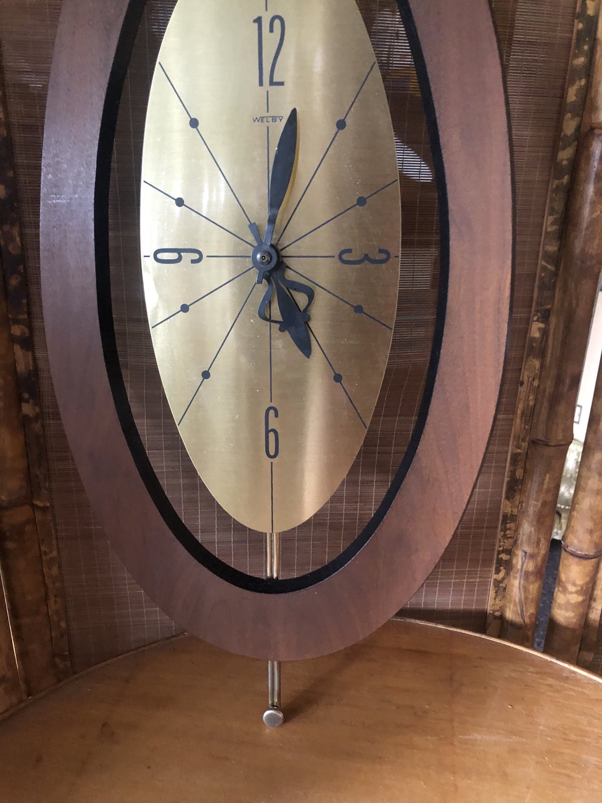 mid century welby wall clock