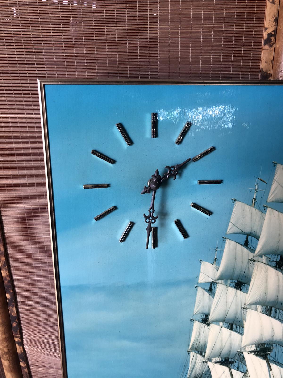 Mid century ship clock print