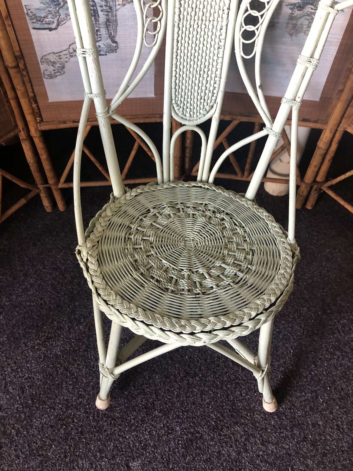 Vintage cane nursing chair