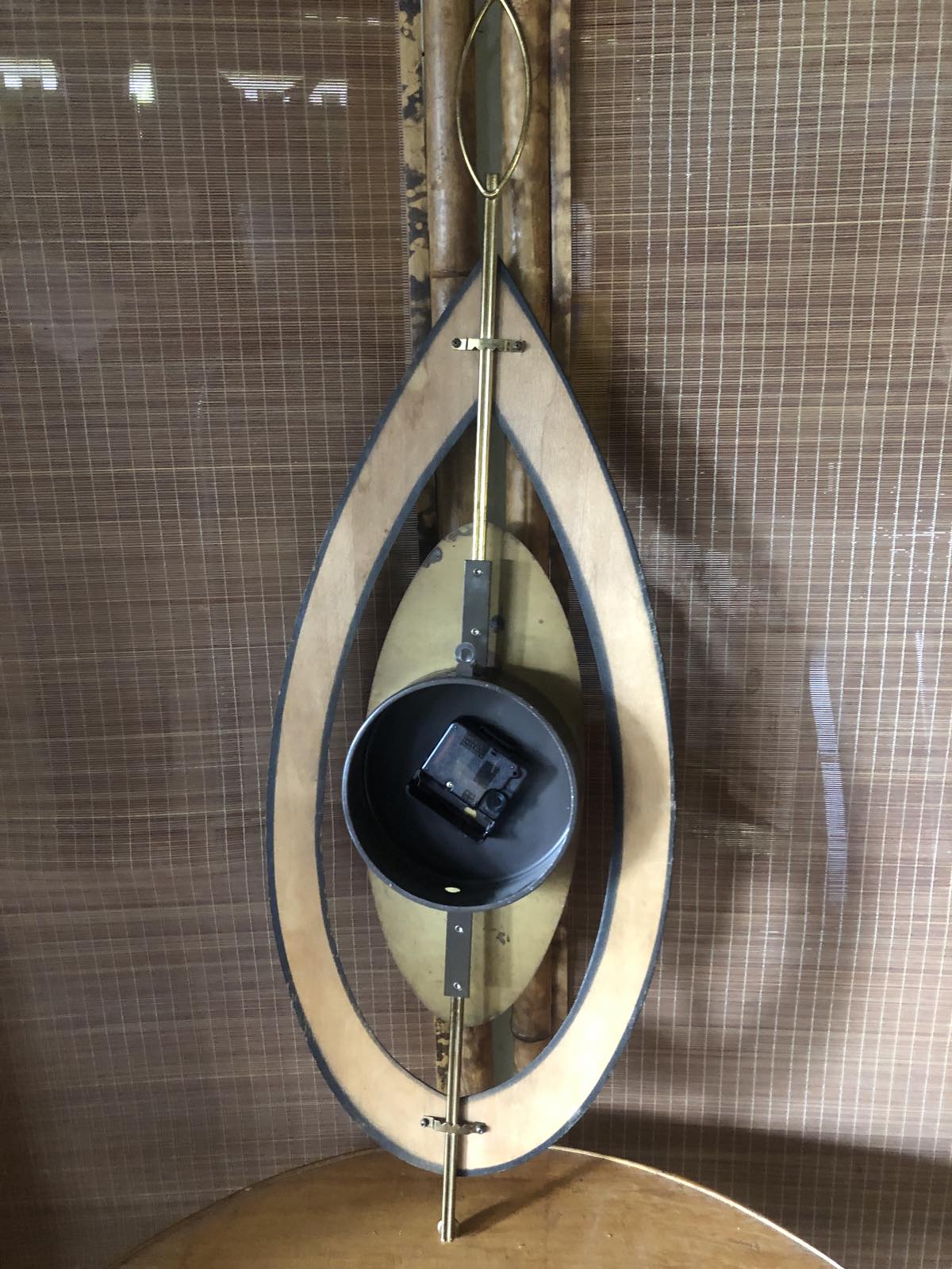 mid century teardrop wall clock