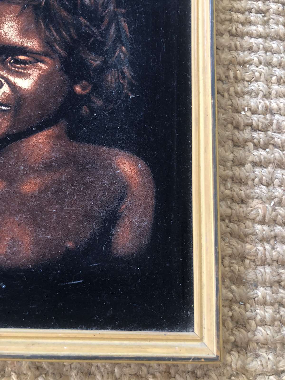 Velvet painting of indigenous child