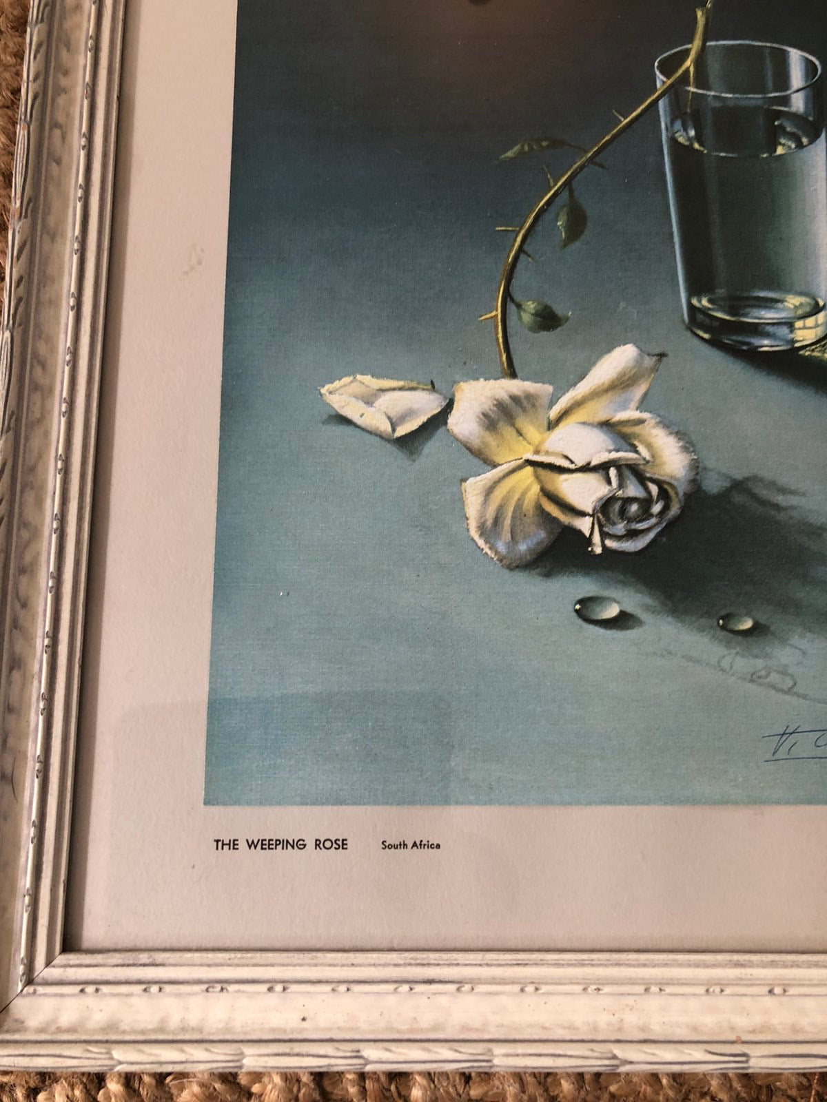 tretchikoff weeping rose vintage print hand signed by artist
