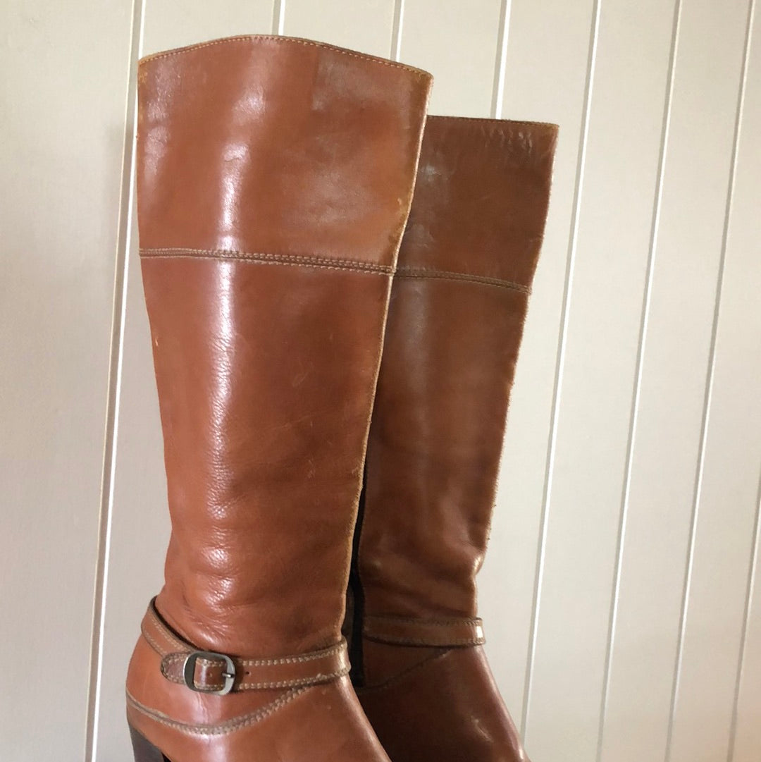 Ladies leather 1970’s boots 7.5/7