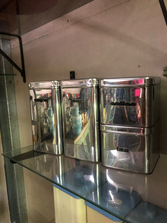 stainless retro Canister set kitchen