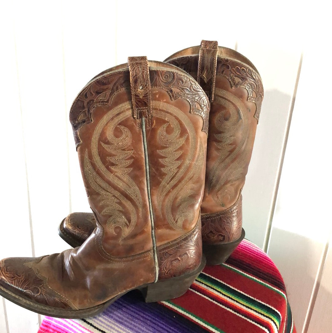 Ladies leather Ariat cowgirl boots uk5.5