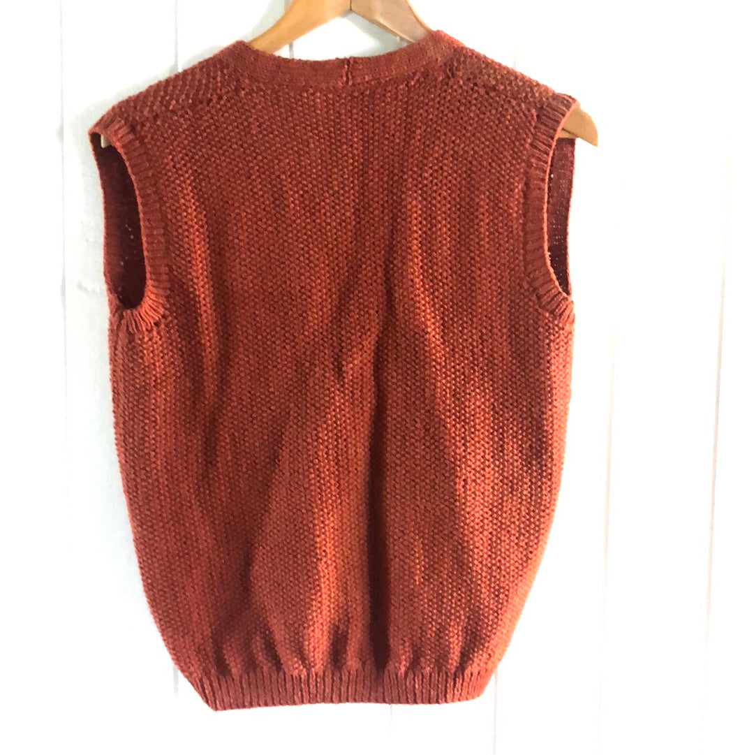 Men’s vintage 80’s knitted waistcoat vest Small
